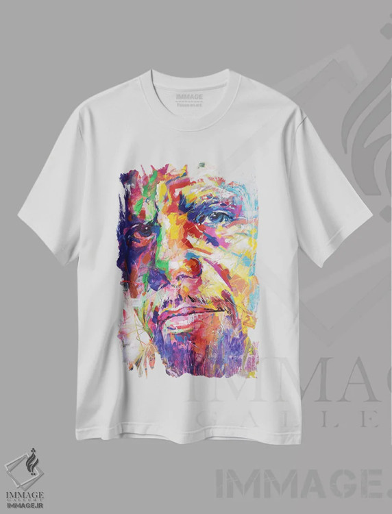 تیشرت سفید طرح دار بدون عنوان، هنر فاخر معاصر اثر ژوس کوفرر | فروشگاه ایماژ