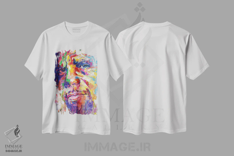 تیشرت سفید طرح دار بدون عنوان، هنر فاخر معاصر اثر ژوس کوفرر | فروشگاه ایماژ