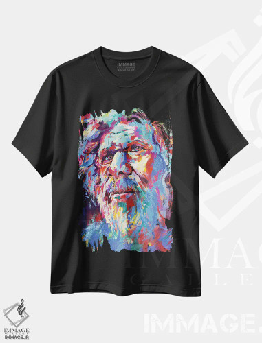 تیشرت مشکی طرح دار خرد ۲، هنر فاخر معاصر اثر ژوس کوفرر | فروشگاه ایماژ