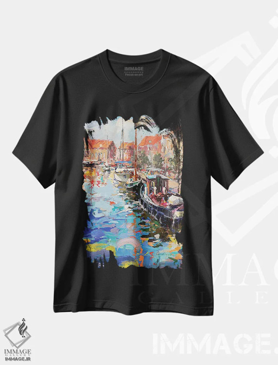 تیشرت مشکی طرح دار انکهویزن، هلند، دکور معاصر اثر ژوس کوفرر | فروشگاه ایماژ