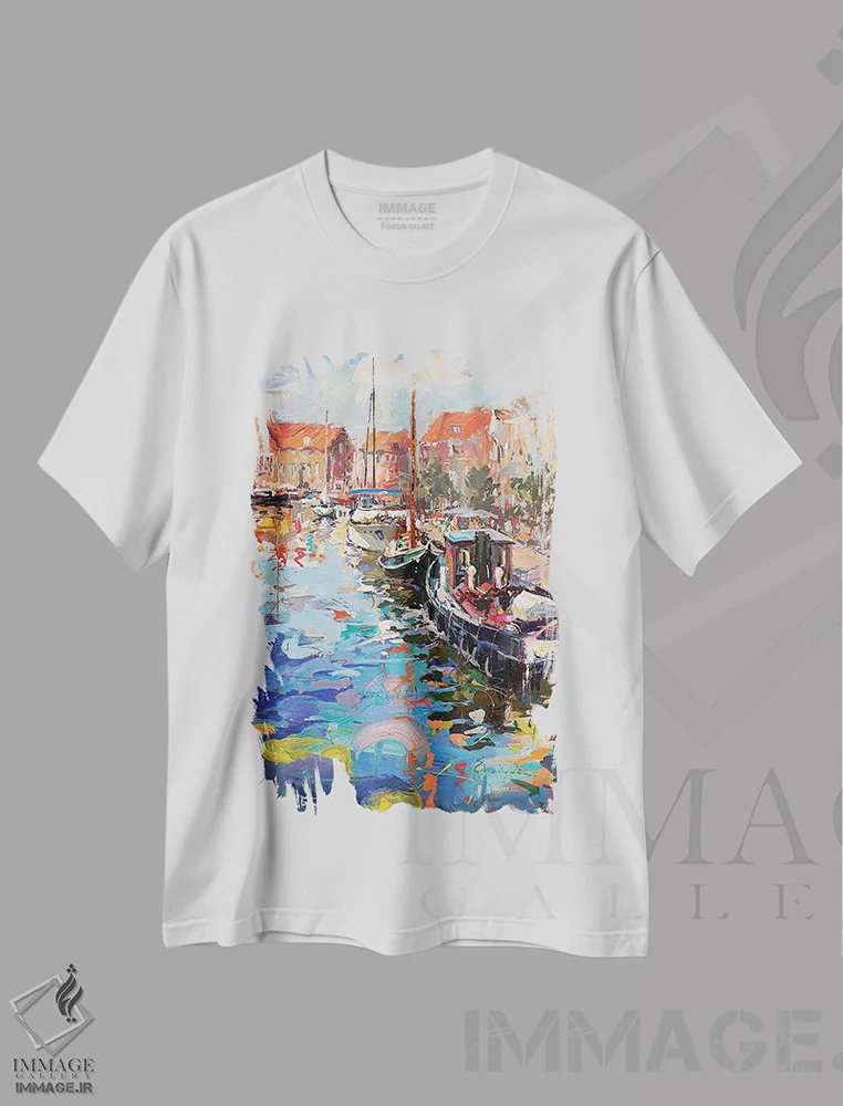 تیشرت سفید طرح دار انکهویزن، هلند، دکور معاصر اثر ژوس کوفرر | immage.ir