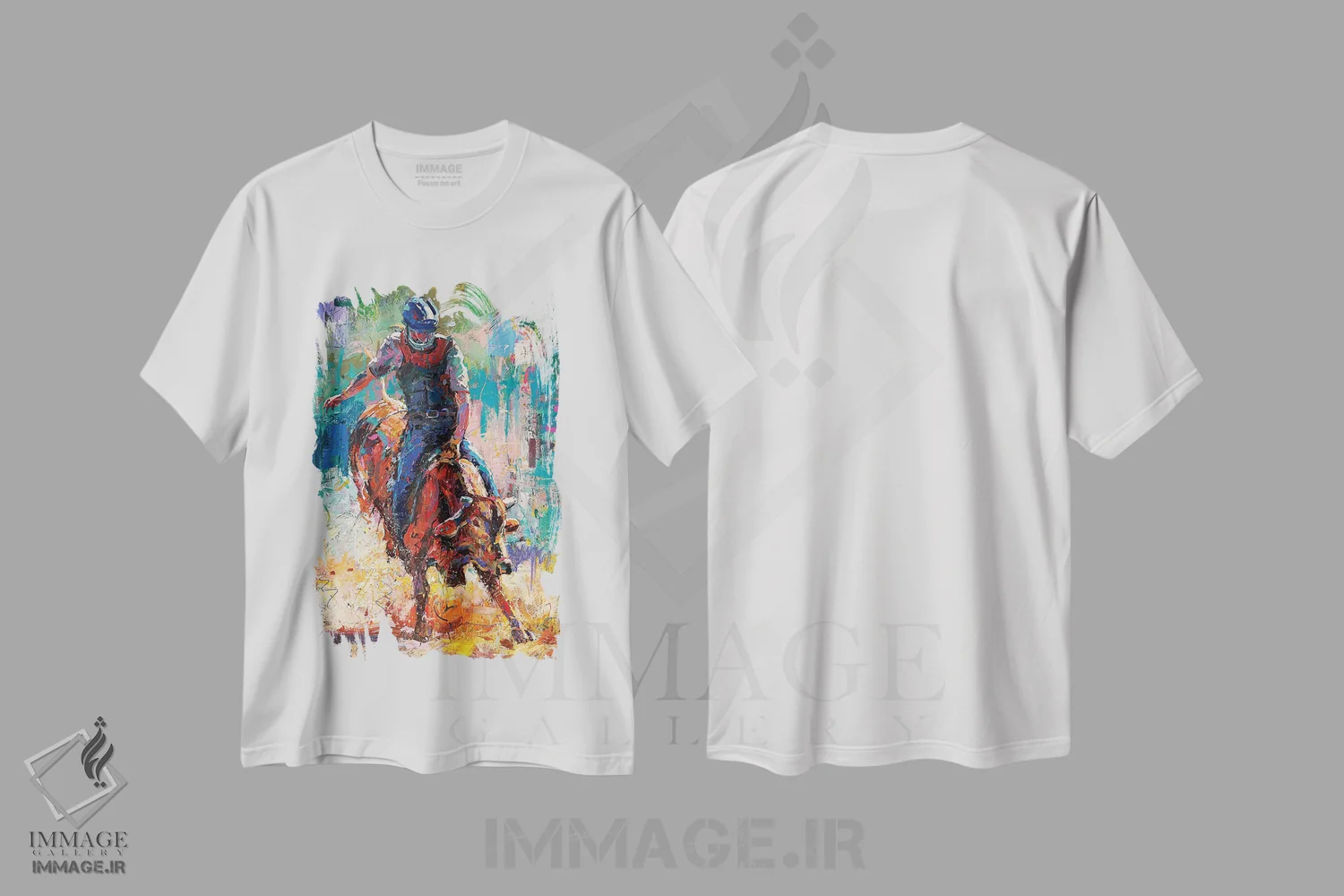 تیشرت سفید طرح دار ۸ ثانیه، دکور معاصر اثر ژوس کوفرر | فروشگاه ایماژ