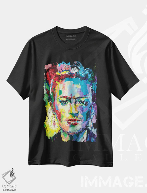 تیشرت مشکی طرح دار فریدا کالو، دکور معاصر اثر ژوس کوفرر | immage.ir