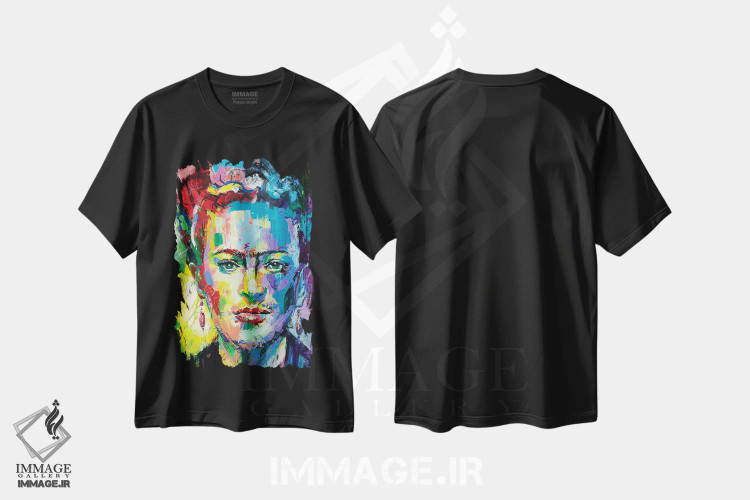 تیشرت مشکی طرح دار فریدا کالو، دکور معاصر اثر ژوس کوفرر | immage.ir