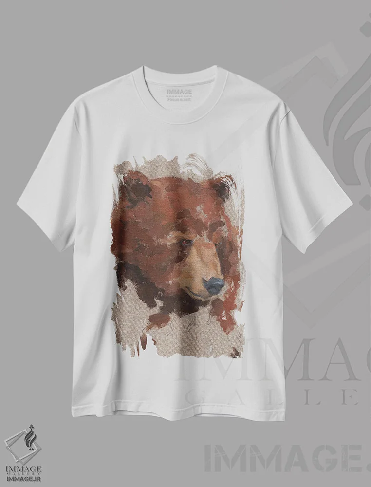 تیشرت سفید طرح دار خرس بزرگ I، دکور کلبه و لژ اثر جیکوب گرین | immage.ir