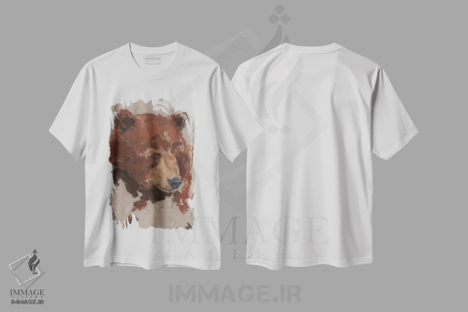 تیشرت سفید طرح دار خرس بزرگ I، دکور کلبه و لژ اثر جیکوب گرین | immage.ir