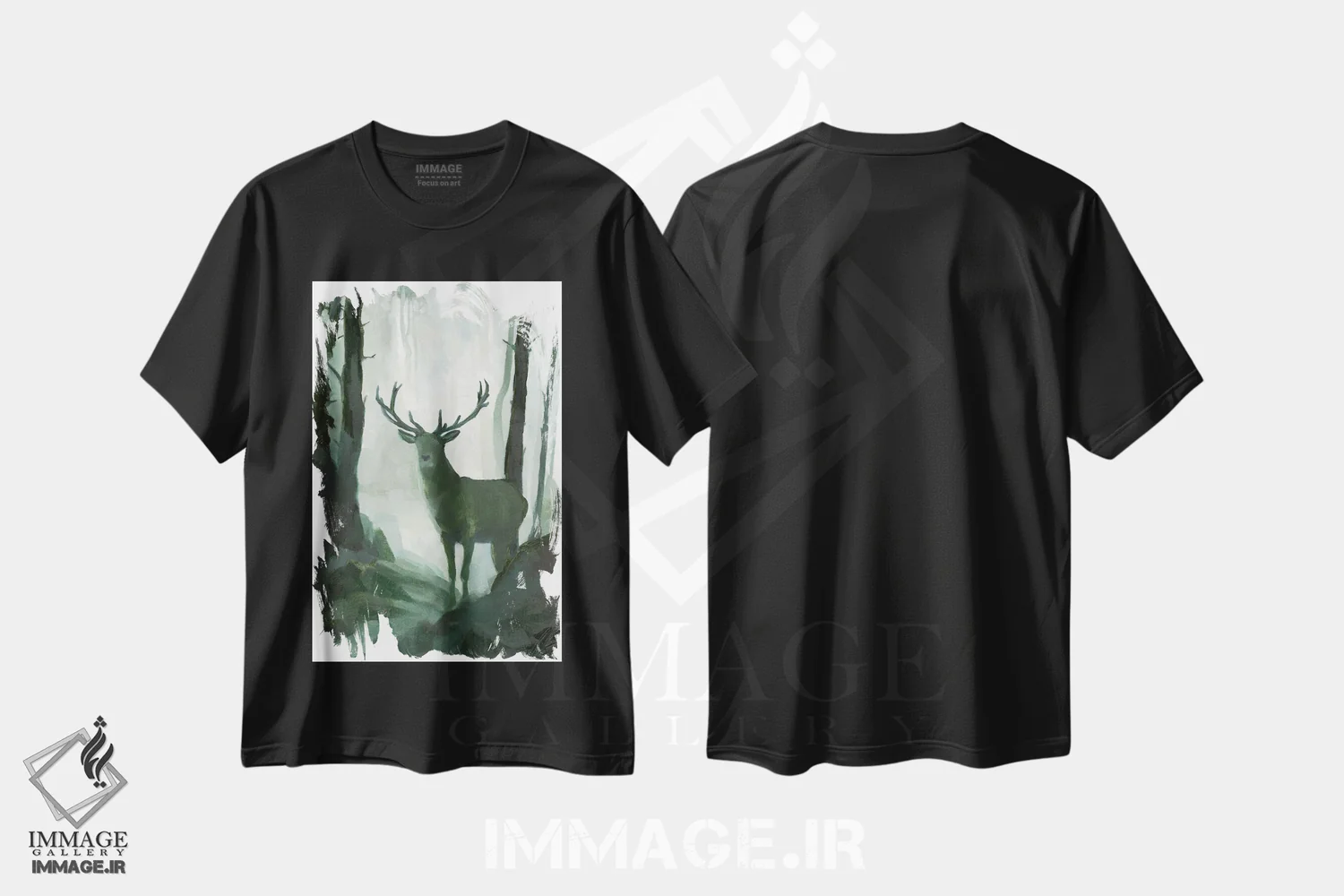 تیشرت مشکی طرح دار ایالت مصور: تگزاس، تزئینی اثر جیکوب گرین | immage.ir