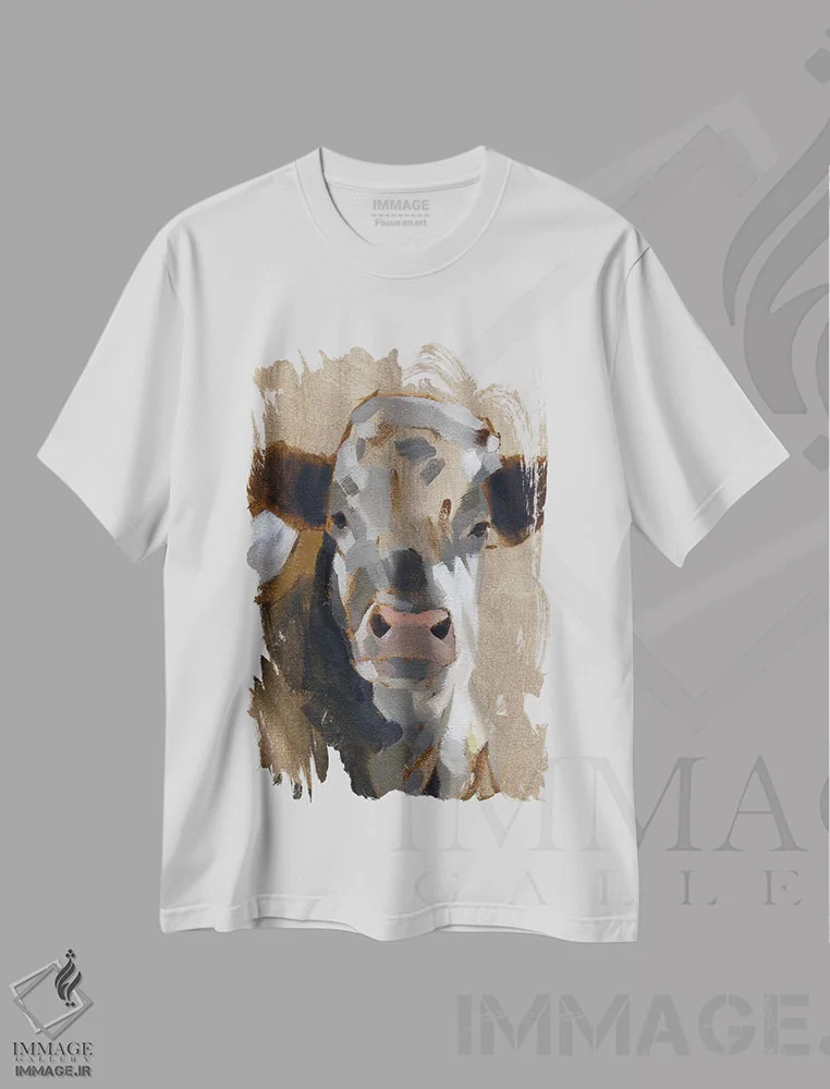 تیشرت سفید طرح دار دام های ایست اند II، دکور معاصر اثر جیکوب گرین | immage.ir