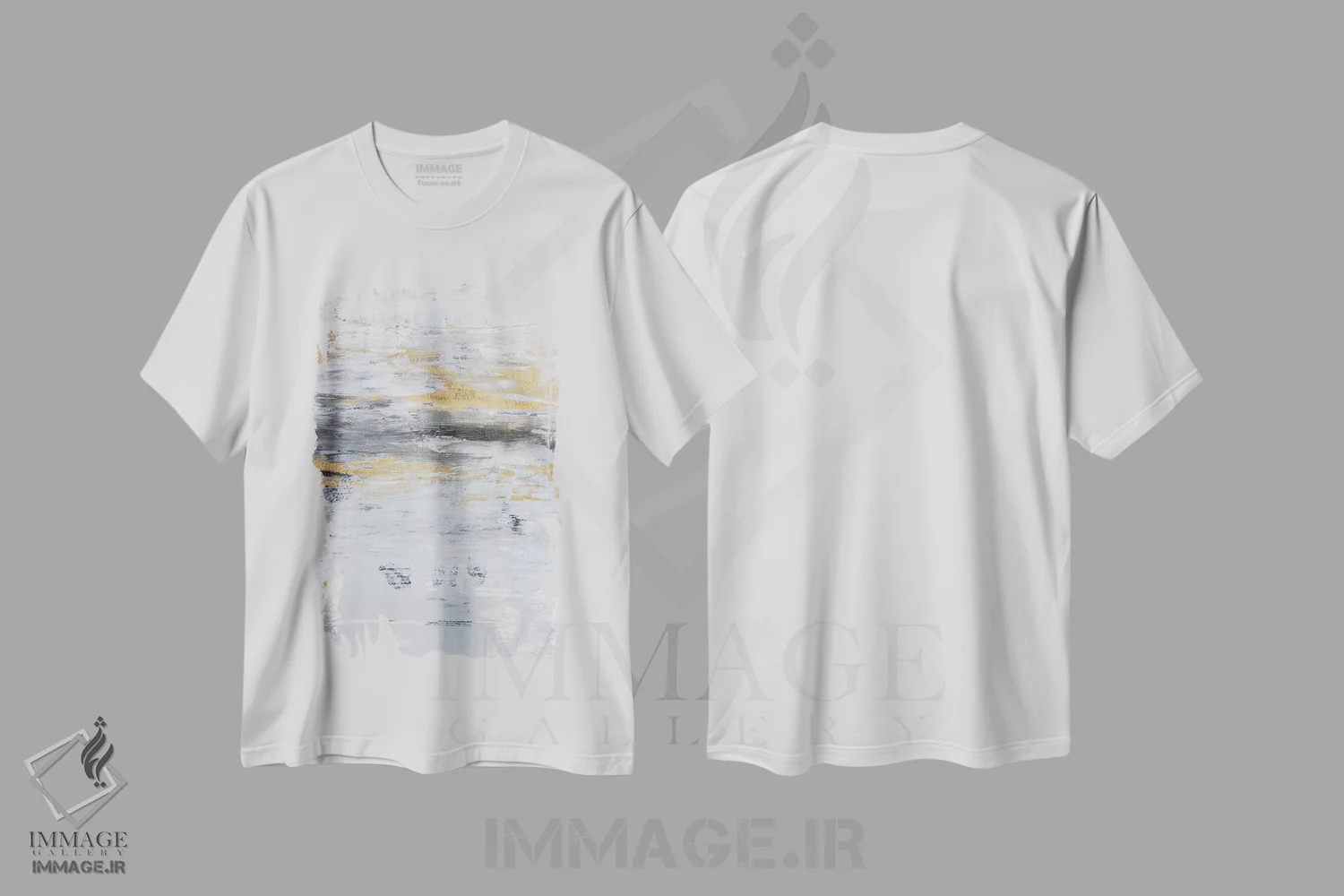 تیشرت سفید طرح دار کارامل یخی II اثر جولیا کونتاسسی | فروشگاه ایماژ