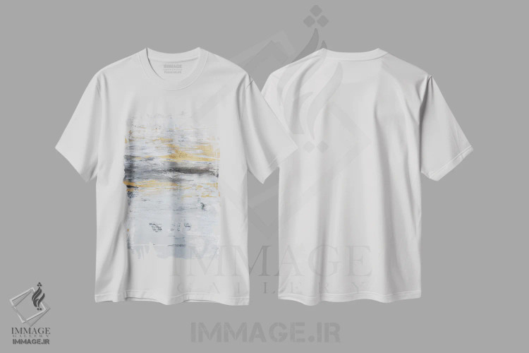 تیشرت سفید طرح دار کارامل یخی II اثر جولیا کونتاسسی | فروشگاه ایماژ
