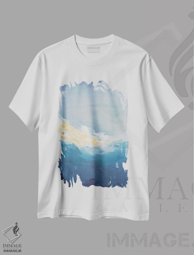 تیشرت سفید طرح دار لذت اثر جولیا کونتاسسی | فروشگاه ایماژ