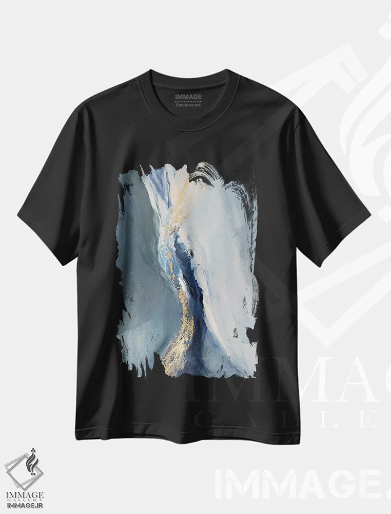 تیشرت مشکی طرح دار پشتوانه رویاها اثر جولیا کونتاسسی | immage.ir