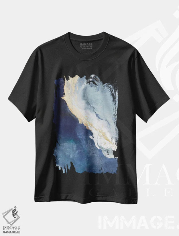 تیشرت مشکی طرح دار کوه المپوس اثر جولیا کونتاسسی | فروشگاه ایماژ
