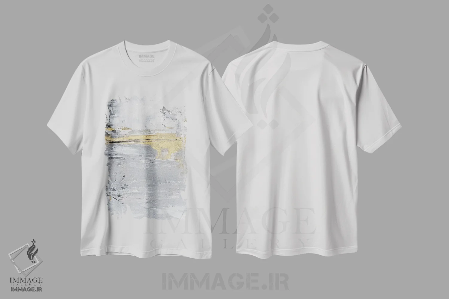 تیشرت سفید طرح دار کارامل یخی اثر جولیا کونتاسسی | immage.ir