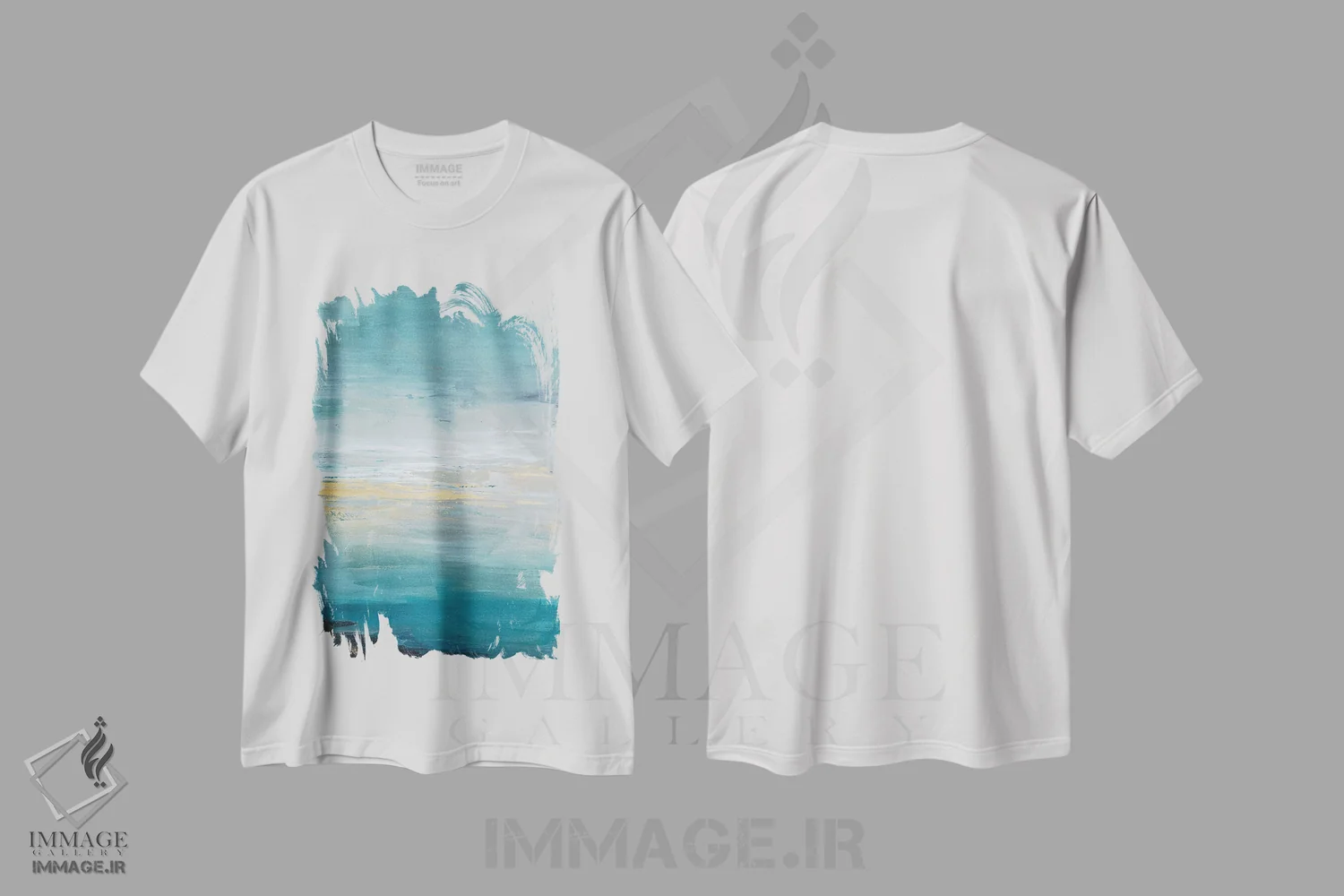 تیشرت سفید طرح دار درخشش اثر جولیا کونتاسسی | فروشگاه ایماژ