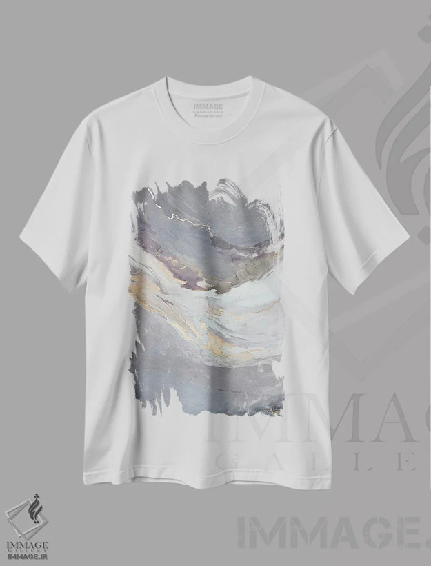 تیشرت سفید طرح دار مه سامبا اثر جولیا کونتاسسی | فروشگاه ایماژ
