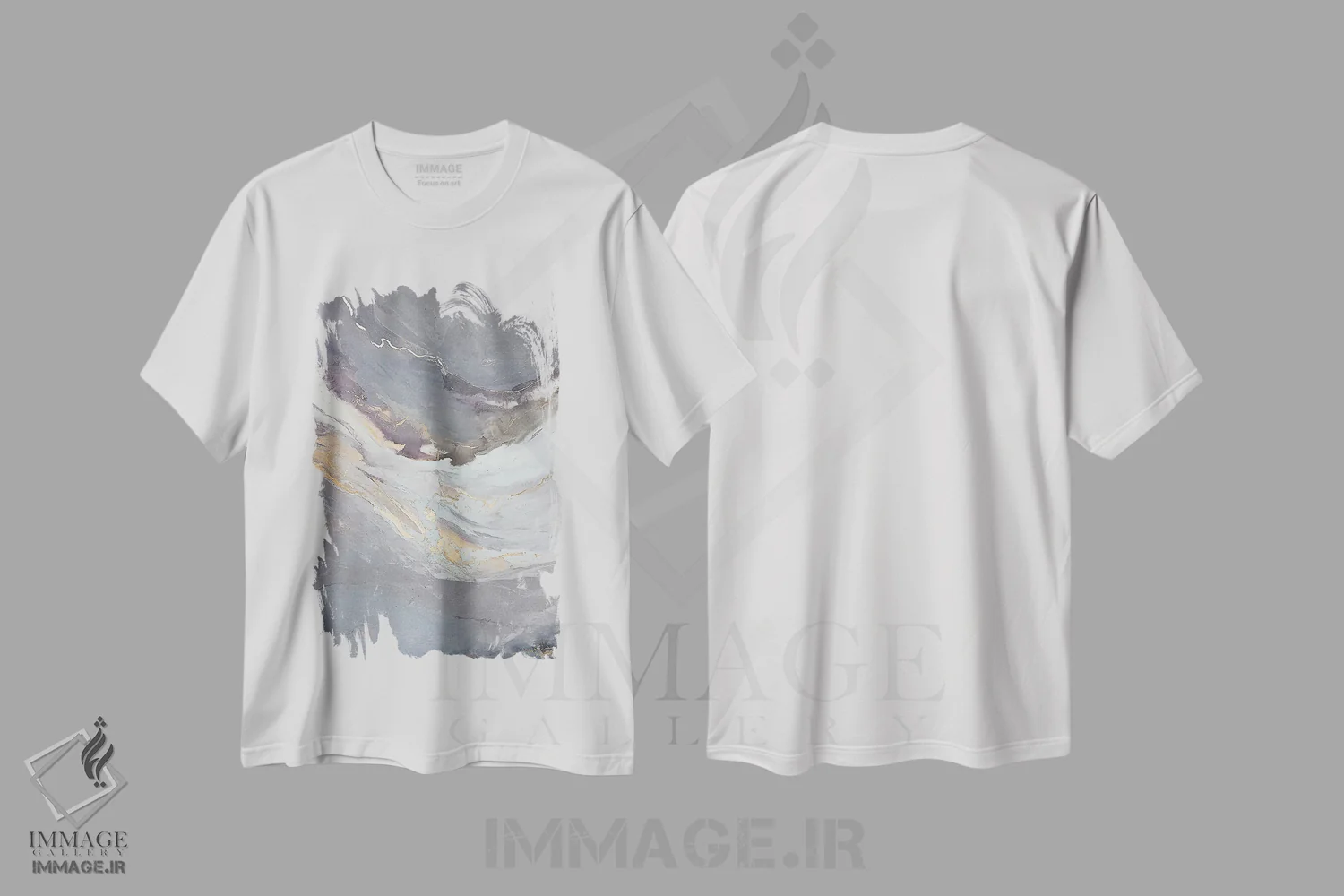 تیشرت سفید طرح دار مه سامبا اثر جولیا کونتاسسی | فروشگاه ایماژ
