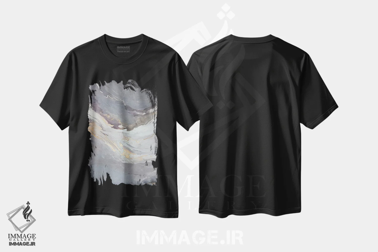 تیشرت مشکی طرح دار مه سامبا اثر جولیا کونتاسسی | immage.ir