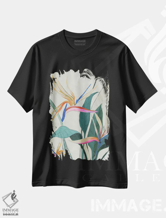 تیشرت مشکی طرح دار شکوه گرمسیری، دکور معاصر اثر جیکوب کیو | immage.ir