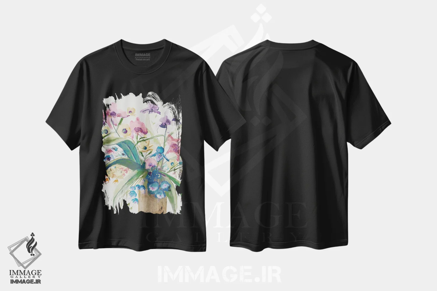 تیشرت مشکی طرح دار نغمات علفزار، دکور معاصر اثر جیکوب کیو | immage.ir