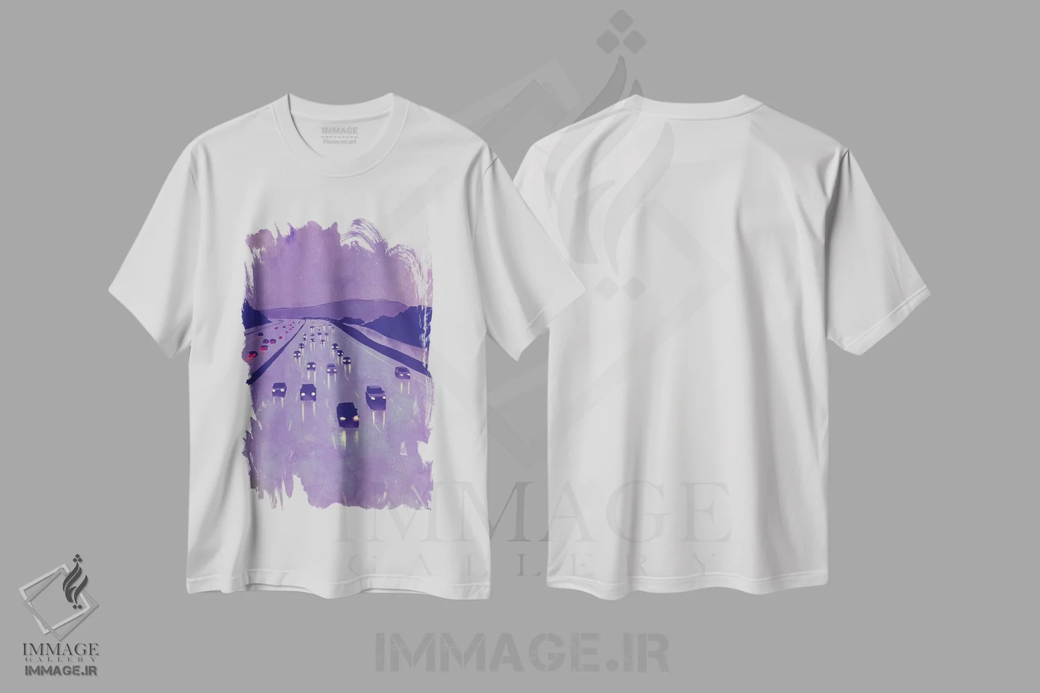 تیشرت سفید طرح دار منظره شب I، هنر دیجیتال اثر جوزپه کریستیانو | immage.ir