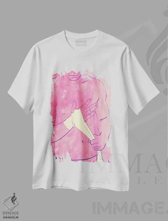 تیشرت سفید طرح دار بوکس I اثر جوزپه کریستیانو | فروشگاه ایماژ
