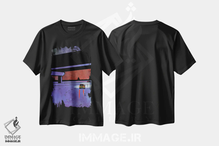 تیشرت مشکی طرح دار ماشین ها VII اثر جوزپه کریستیانو | فروشگاه ایماژ