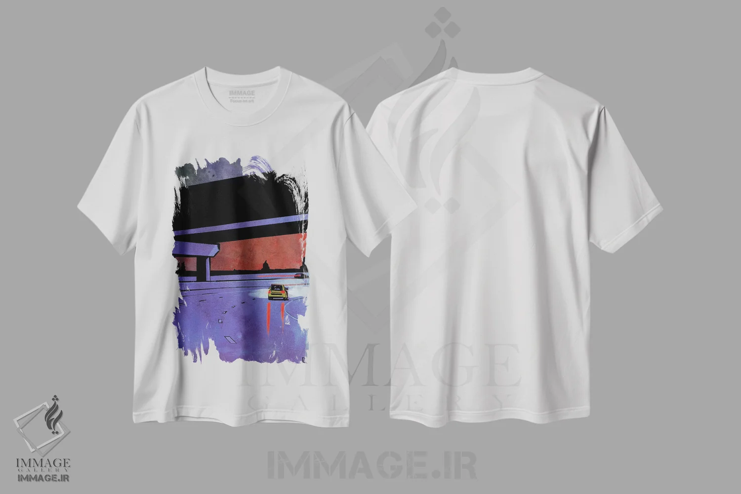 تیشرت سفید طرح دار ماشین ها VII اثر جوزپه کریستیانو | immage.ir