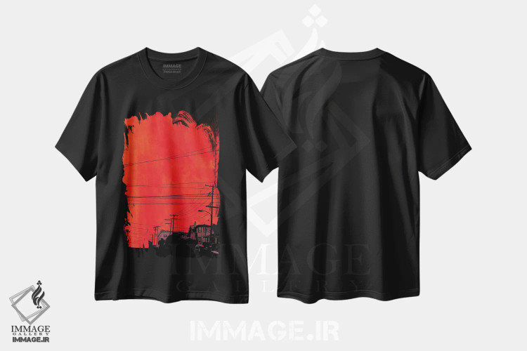 تیشرت مشکی طرح دار ماشین ها XII اثر جوزپه کریستیانو | فروشگاه ایماژ
