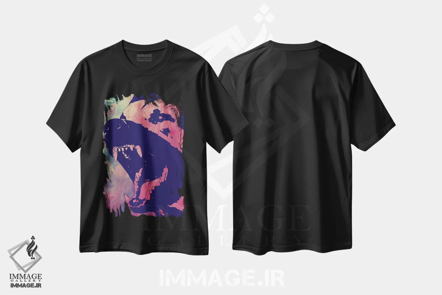 تیشرت مشکی طرح دار سگ اثر جوزپه کریستیانو | immage.ir