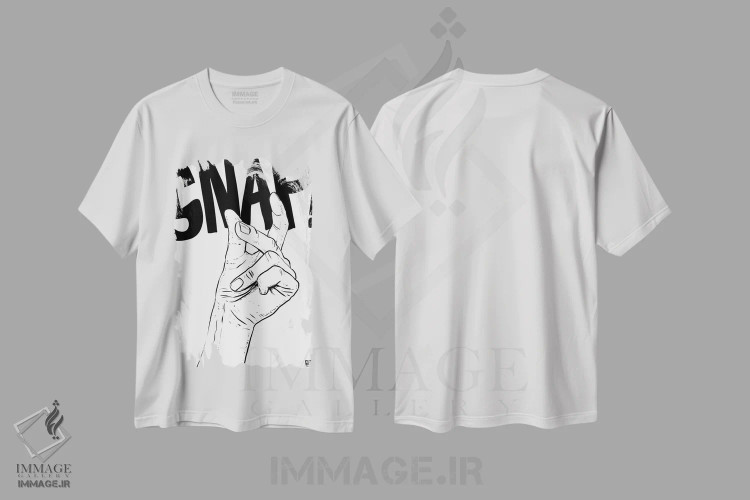 تیشرت سفید طرح دار ضربه!، تایپوگرافی اثر جوزپه کریستیانو | immage.ir