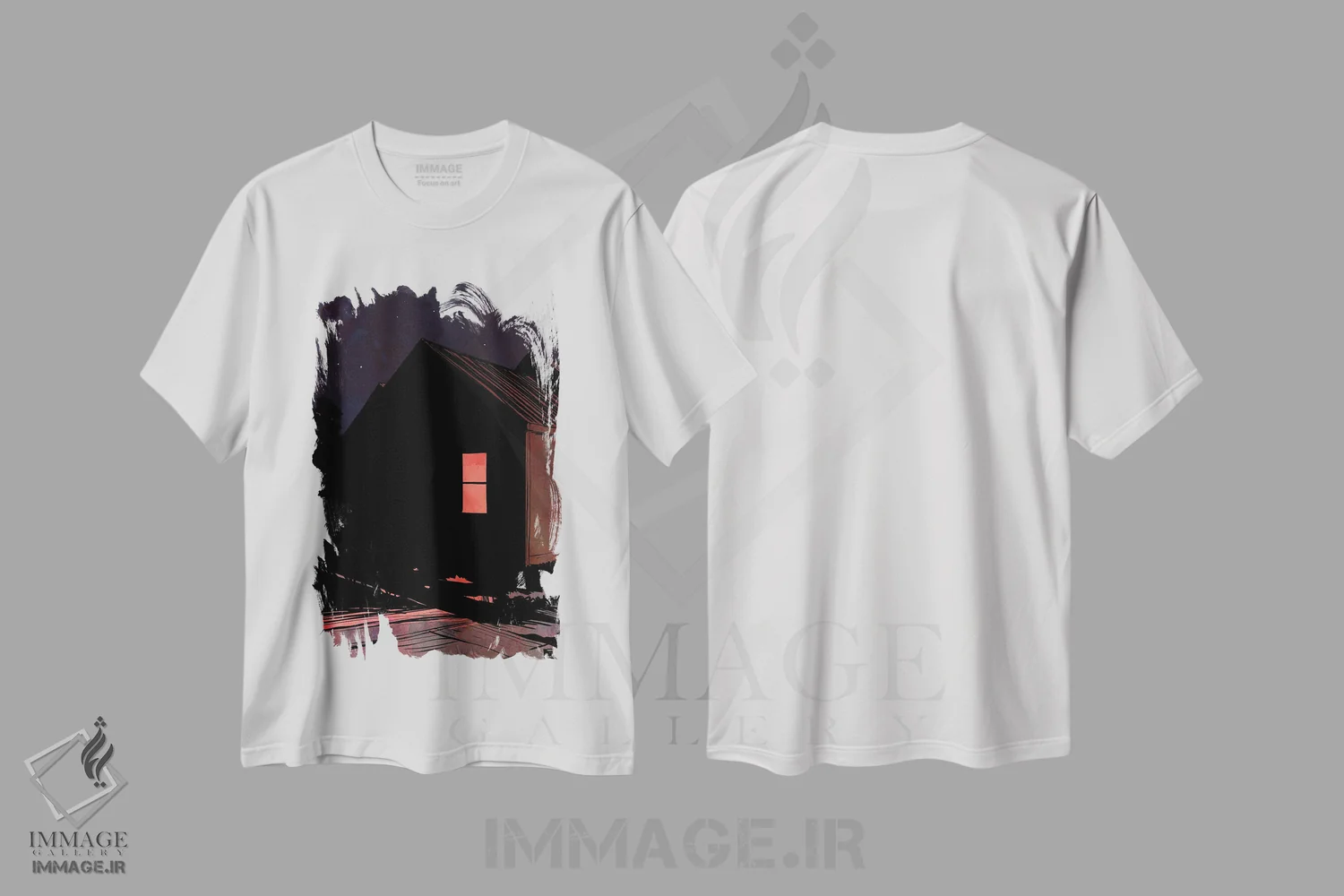تیشرت سفید طرح دار اتاق پشتی، هنر فاخر معاصر اثر جوزپه کریستیانو | immage.ir