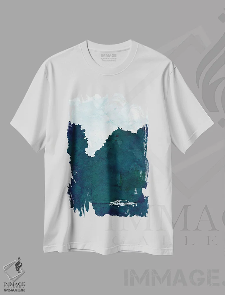 تیشرت سفید طرح دار انتظار، هنر فاخر معاصر اثر جوزپه کریستیانو | immage.ir