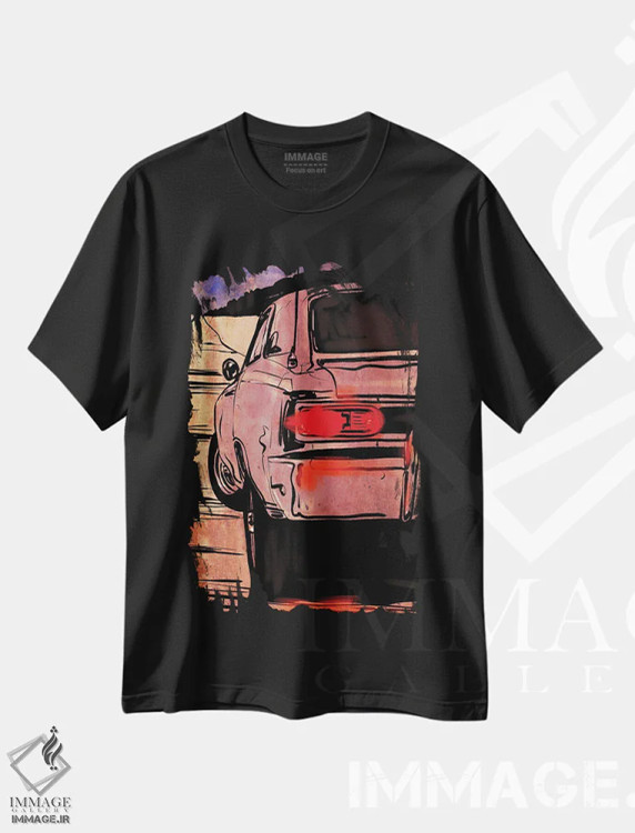 تیشرت مشکی طرح دار ایست، هنر فاخر معاصر اثر جوزپه کریستیانو | immage.ir
