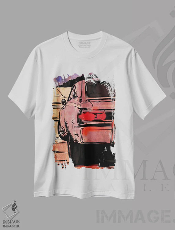 تیشرت سفید طرح دار ایست، هنر فاخر معاصر اثر جوزپه کریستیانو | فروشگاه ایماژ