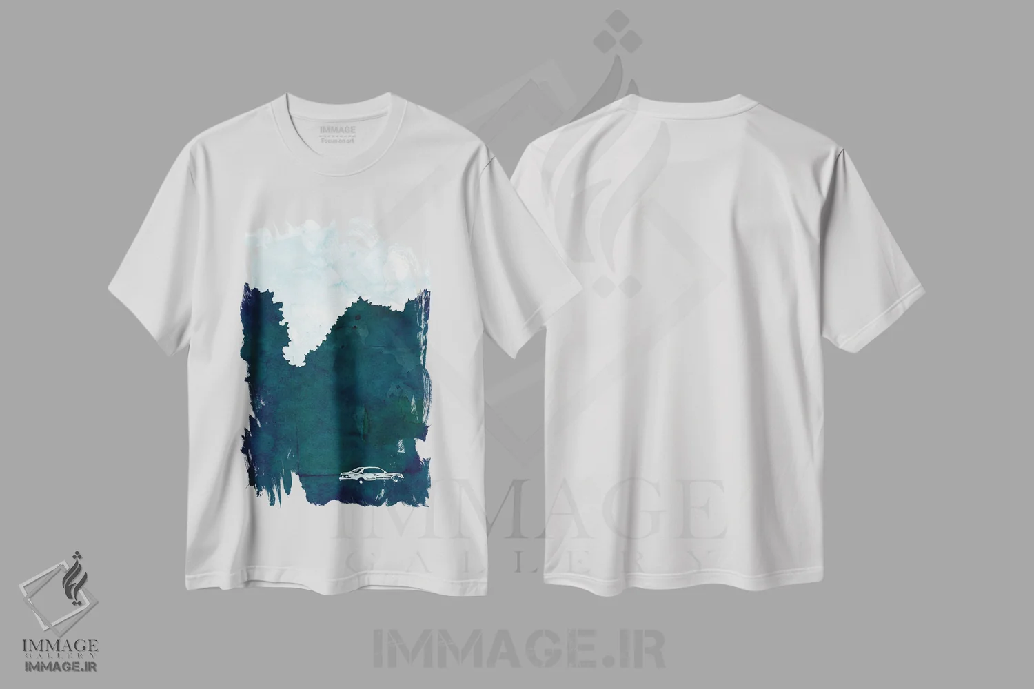 تیشرت سفید طرح دار انتظار، هنر فاخر معاصر اثر جوزپه کریستیانو | immage.ir