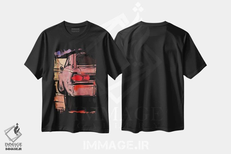 تیشرت مشکی طرح دار ایست، هنر فاخر معاصر اثر جوزپه کریستیانو | immage.ir
