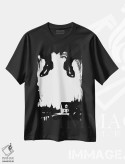 تیشرت مشکی طرح دار هنر نوآر، هنر تزئینی سیاه و سفید اثر جوزپه کریستیانو | فروشگاه ایماژ