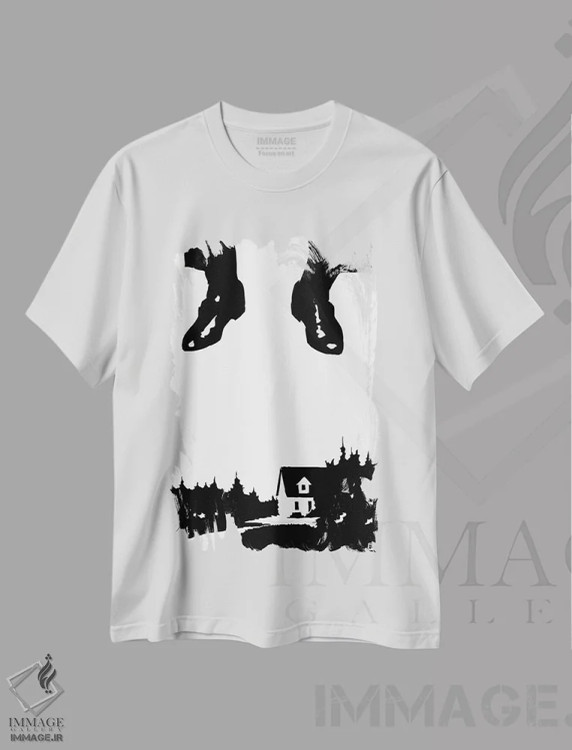 تیشرت سفید طرح دار هنر نوآر، هنر تزئینی سیاه و سفید اثر جوزپه کریستیانو | immage.ir