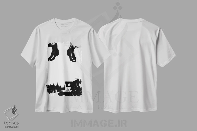 تیشرت سفید طرح دار هنر نوآر، هنر تزئینی سیاه و سفید اثر جوزپه کریستیانو | immage.ir