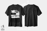 تیشرت مشکی طرح دار ماشین های کلاسیک ۲، هنر تزئینی سیاه و سفید اثر جوزپه کریستیانو | immage.ir