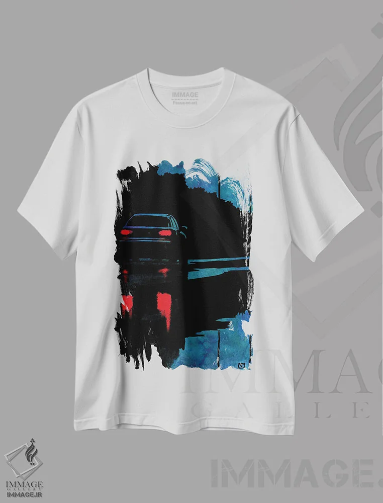 تیشرت سفید طرح دار انتظار ۴، هنر فاخر معاصر اثر جوزپه کریستیانو | فروشگاه ایماژ