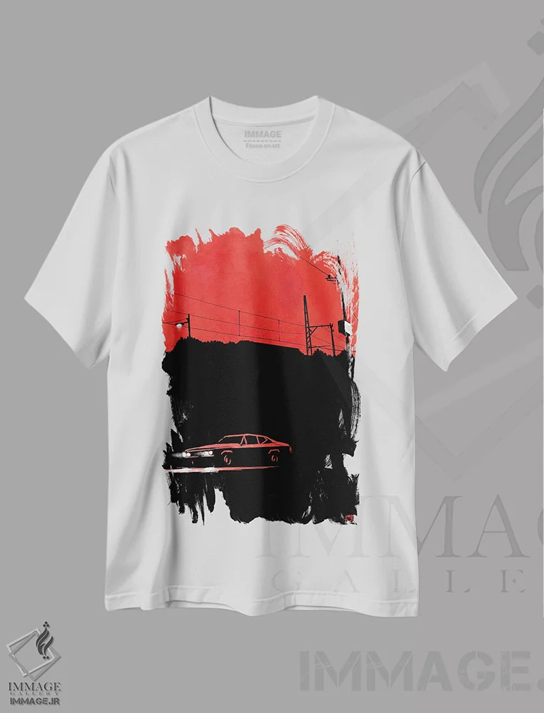 تیشرت سفید طرح دار انتظار ۶، هنر فاخر معاصر اثر جوزپه کریستیانو | immage.ir