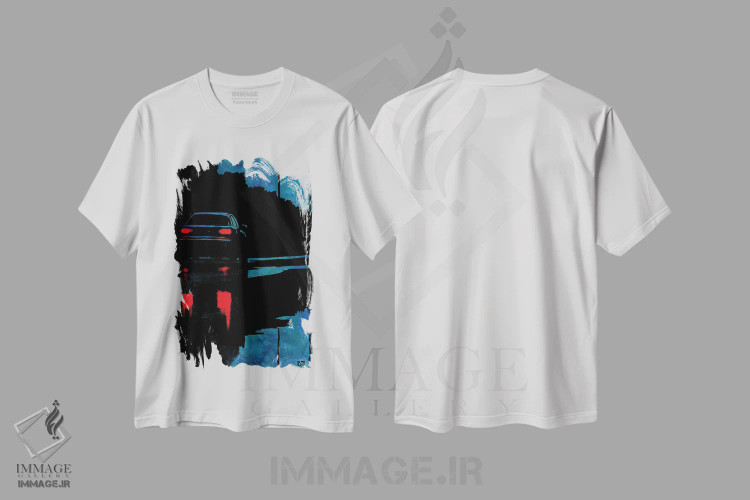 تیشرت سفید طرح دار انتظار ۴، هنر فاخر معاصر اثر جوزپه کریستیانو | فروشگاه ایماژ