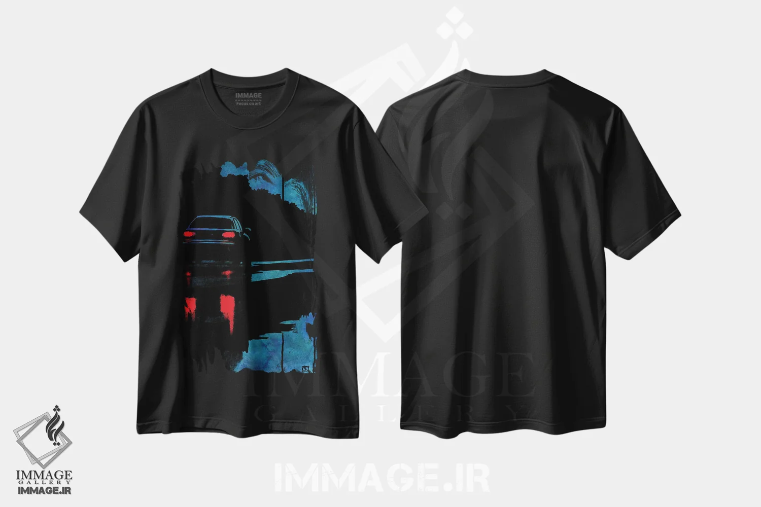 تیشرت مشکی طرح دار انتظار ۴، هنر فاخر معاصر اثر جوزپه کریستیانو | immage.ir