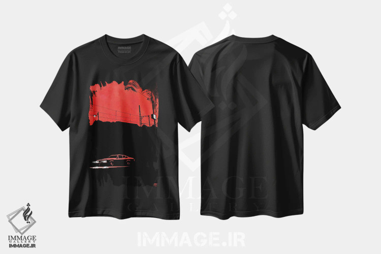 تیشرت مشکی طرح دار انتظار ۶، هنر فاخر معاصر اثر جوزپه کریستیانو | فروشگاه ایماژ