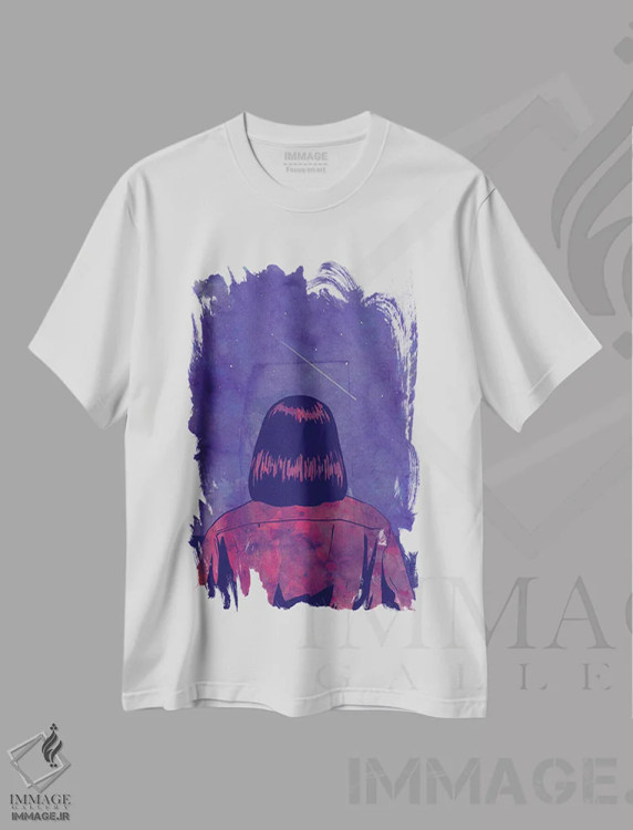 تیشرت سفید طرح دار ستارهٔ در حال سقوط، هنر فاخر معاصر اثر جوزپه کریستیانو | immage.ir
