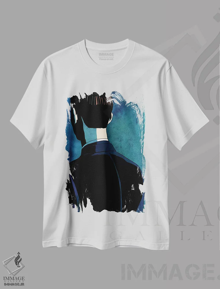 تیشرت سفید طرح دار پرترهٔ معکوس اثر جوزپه کریستیانو | immage.ir