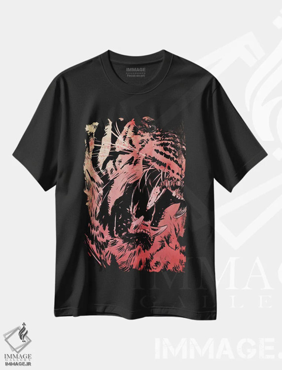 تیشرت مشکی طرح دار غرش اثر جوزپه کریستیانو | immage.ir