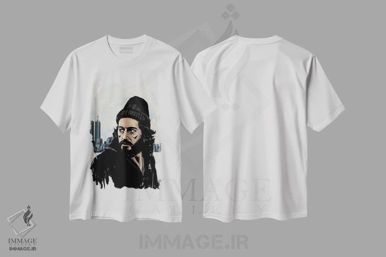 تیشرت سفید طرح دار سرپیکو: فرانک سرپیکو اثر جوزپه کریستیانو | فروشگاه ایماژ